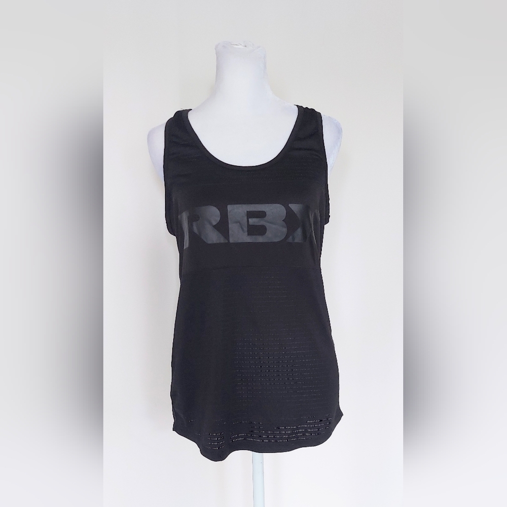 RBX Reebok Signature Studio Black Mesh Tank Top Size Medium
